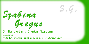 szabina gregus business card